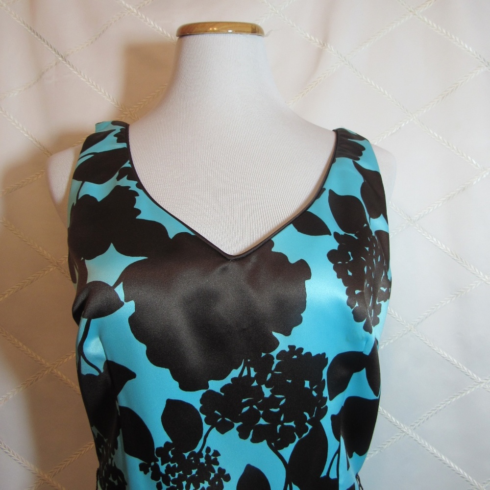 Mica Turquoise and Brown Dress - Picture 2 of 7
